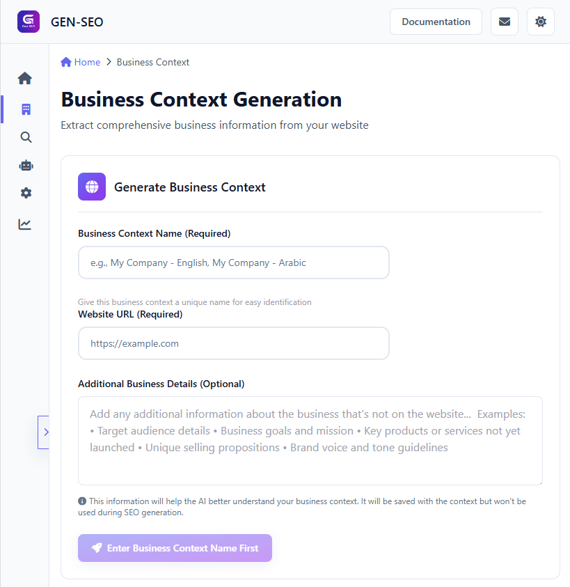Generate business context